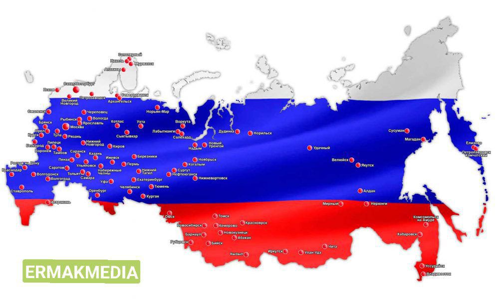 Карта россии без крыма