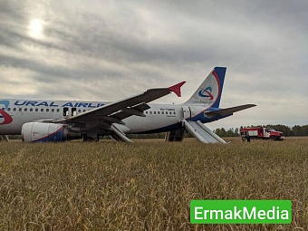 Аварийная посадка самолета в поле под Новосибирском 