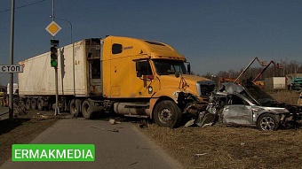 Массовой ДТП попало на видео 