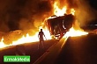 Очевидцы спасли водителя из полыхающей фуры